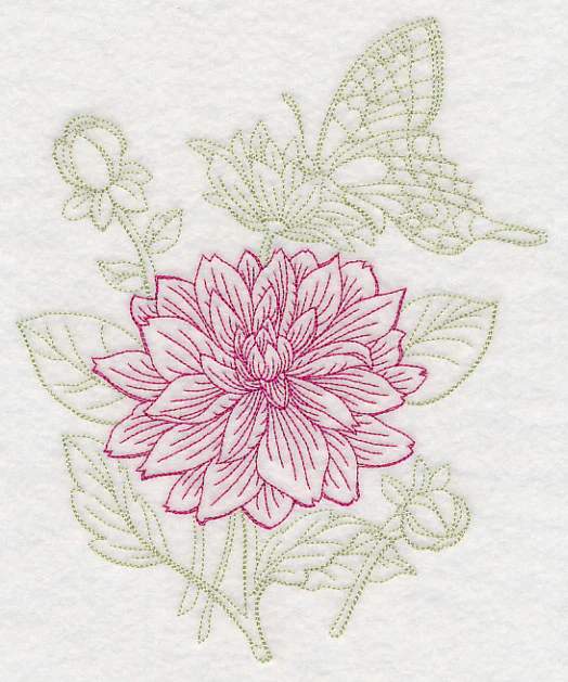 Garden Dahlia Etching - Image 6