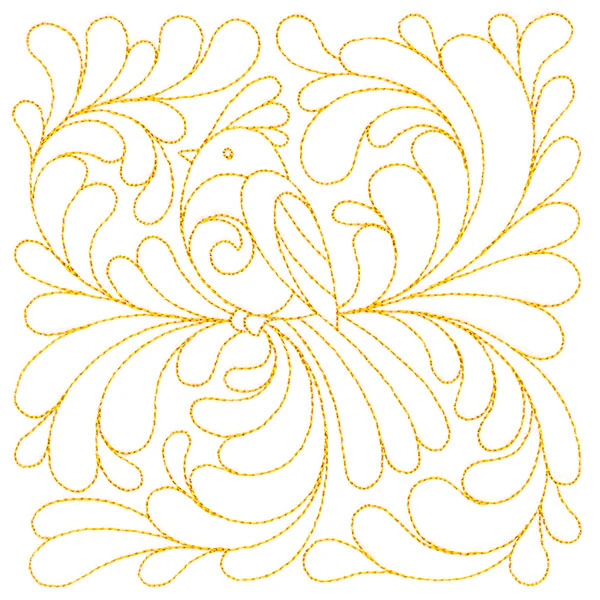 Garden Delights Bird Quilting Square (Double Run) - Image 4