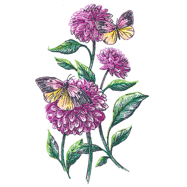 Garden Delights - Dahlias & Butterflies - Image 4