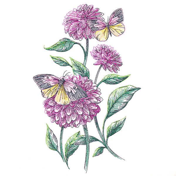 Garden Delights - Dahlias & Butterflies - Image 5