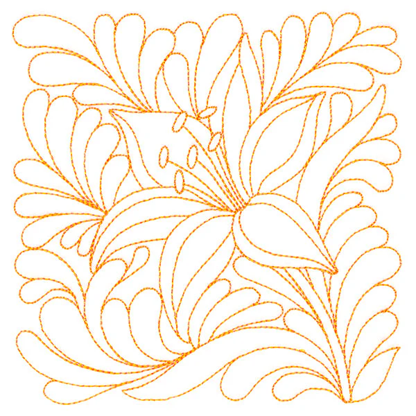 Garden Delights Lily Quilting Square (Double Run) - Image 4