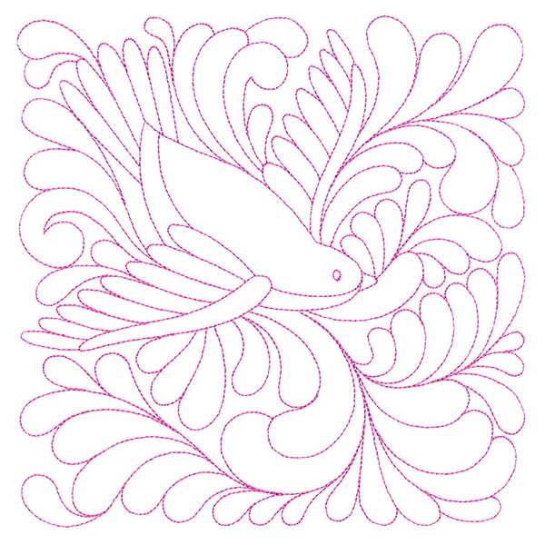 Garden Delights Sparrow Quilting Square (Double Run) - Image 3