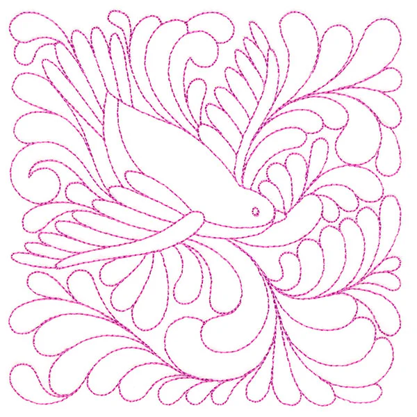 Garden Delights Sparrow Quilting Square (Double Run) - Image 7