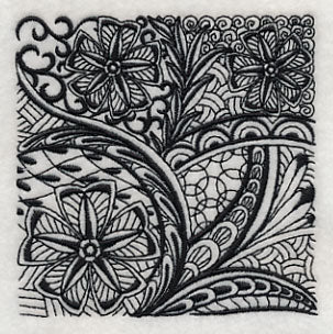 Garden Elegance (Blackwork) - Image 5