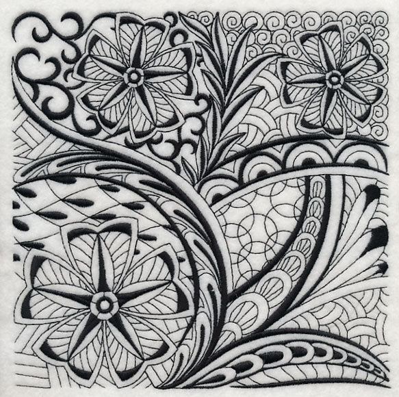 Garden Elegance (Blackwork) - Image 6