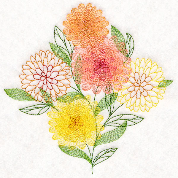 Garden Flower Bouquet - Mums - Image 3