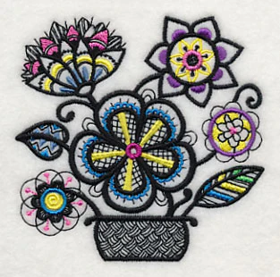 Garden Fresh Bouquet (Blackwork) - Image 5