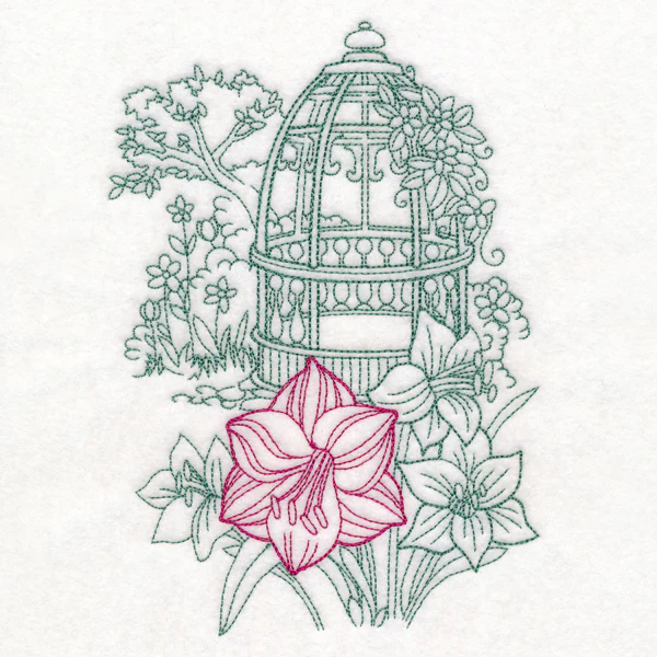 Garden Gazebo Etching - Image 4