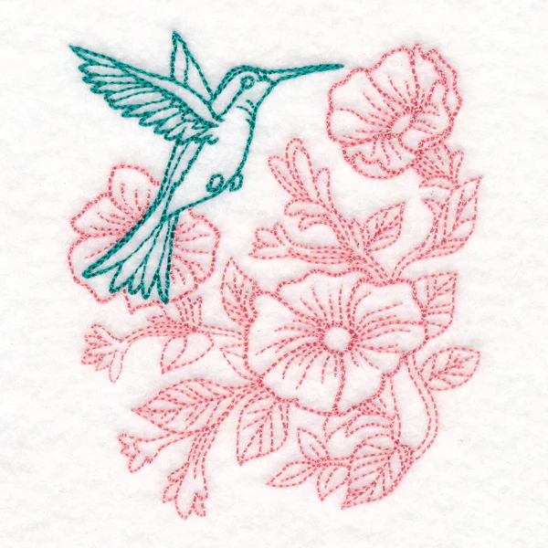 Garden Hummingbird Etching - Image 5
