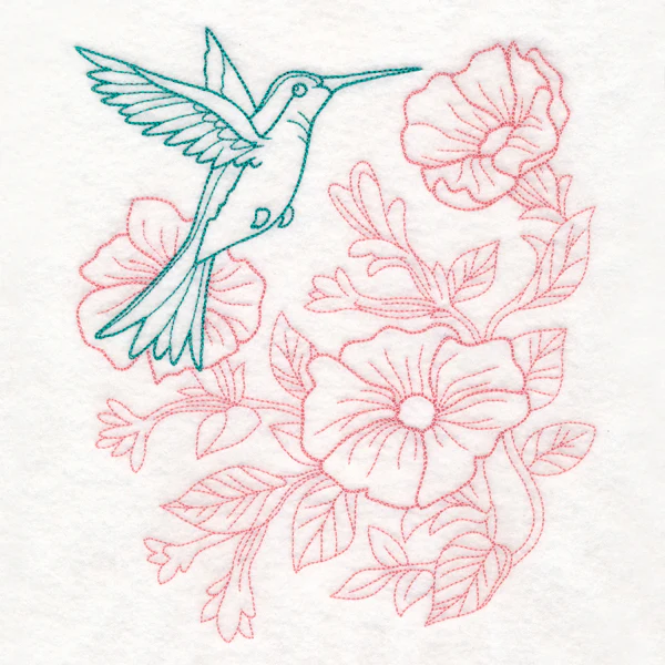 Garden Hummingbird Etching - Image 6