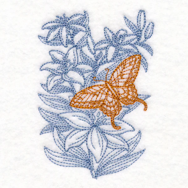 Garden Lily Butterfly Etching - Image 5