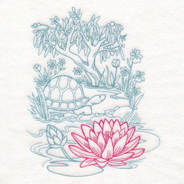 Garden Lotus Etching - Image 3