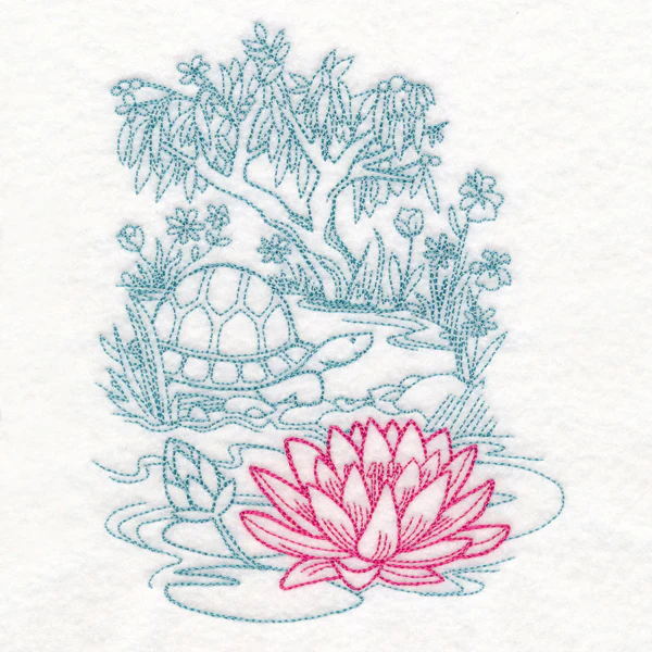 Garden Lotus Etching - Image 4