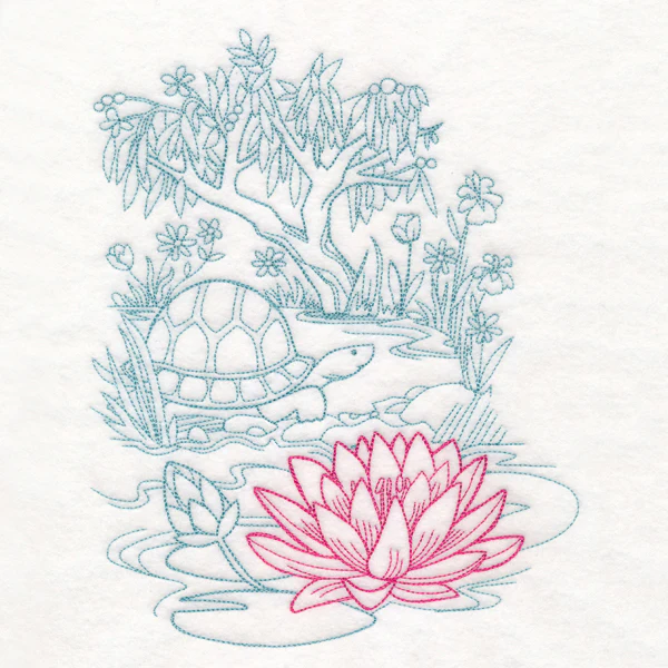 Garden Lotus Etching - Image 6