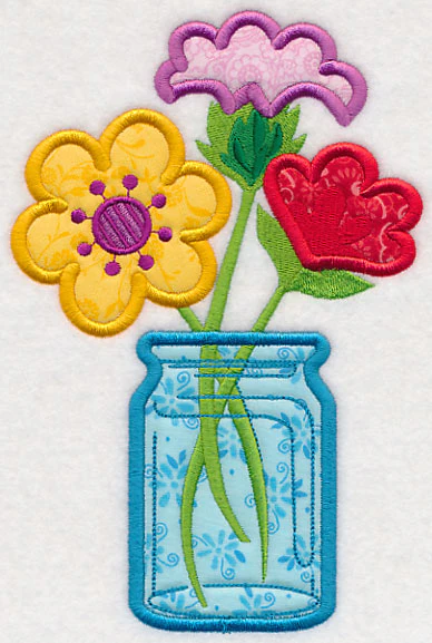 Garden Mason Jar (Applique) - Image 2