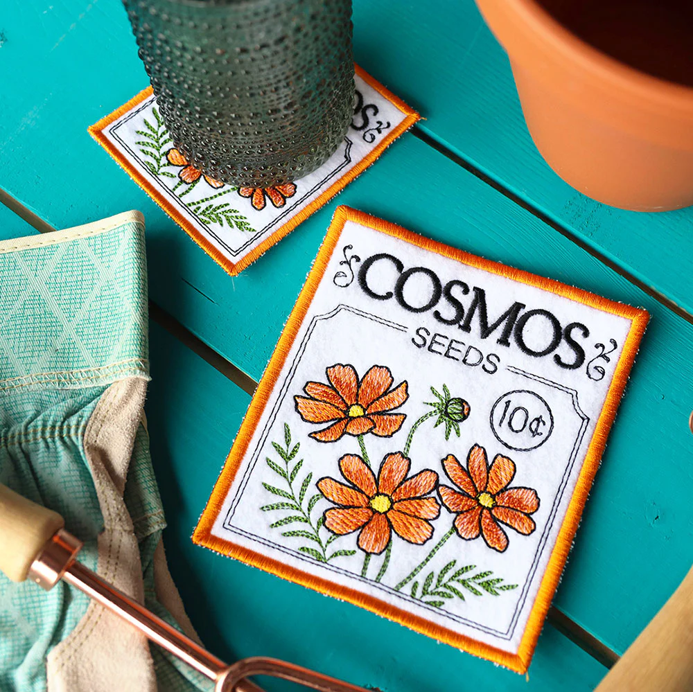 Garden Seed Packet Coasters (In-the-Hoop) Design Pack - Image 3