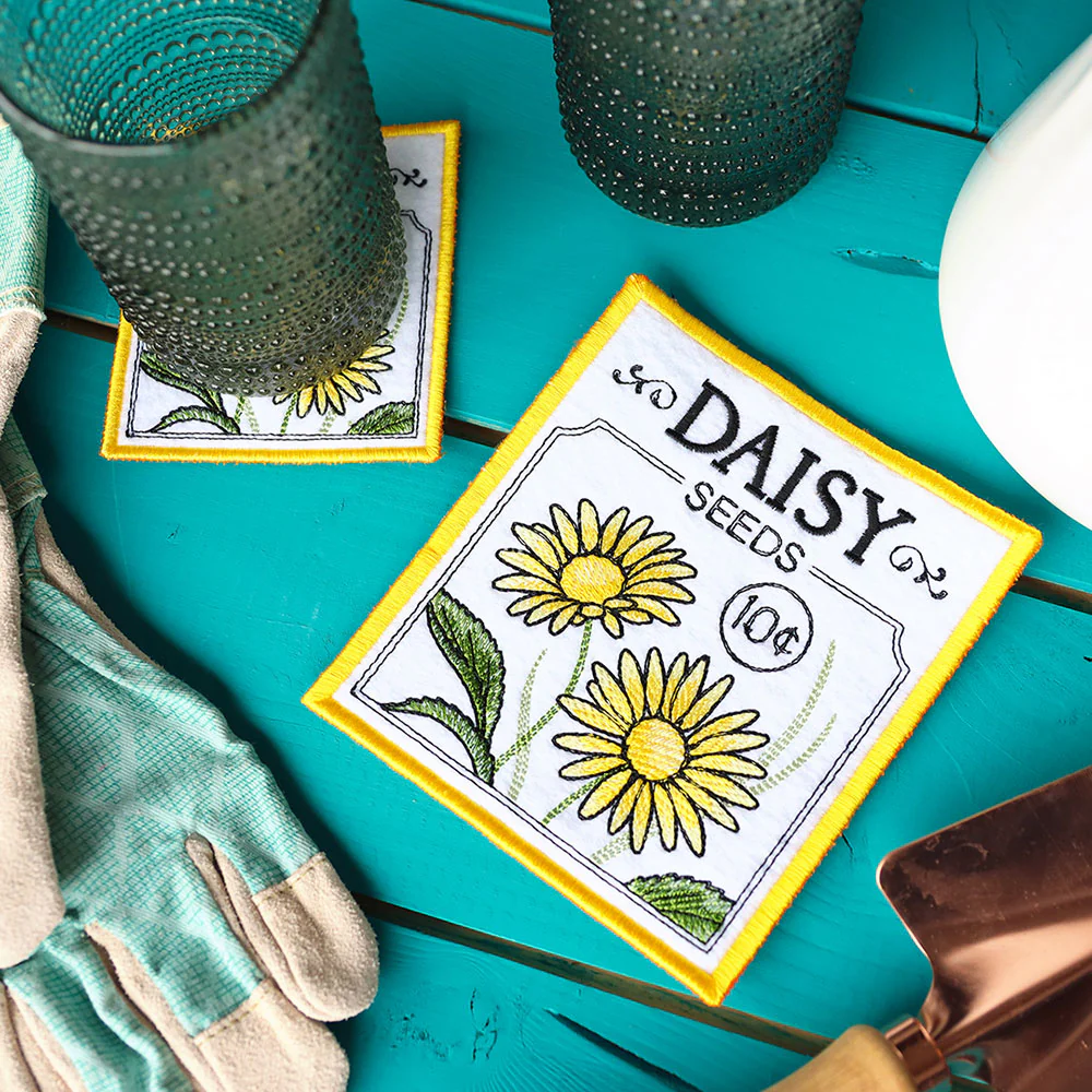 Garden Seed Packet Coasters (In-the-Hoop) Design Pack - Image 4