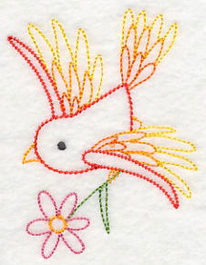 Gardening Bird with Flower (Vintage) - Image 3