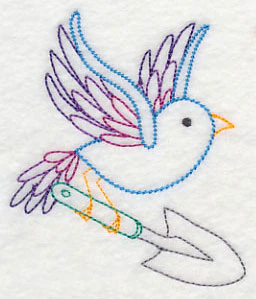 Gardening Bird with Trowel (Vintage) - Image 3