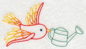 Gardening Bird with Watering Can (Vintage) - Image 2