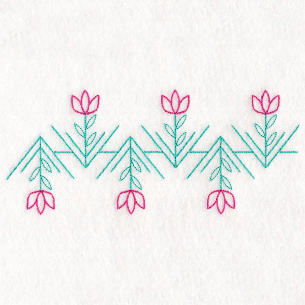 Geometric Floral Border (Vintage)