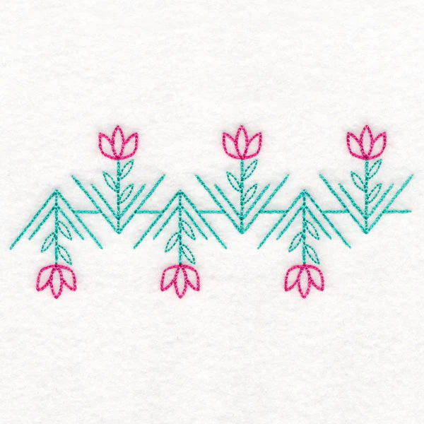 Geometric Floral Border (Vintage) - Image 3