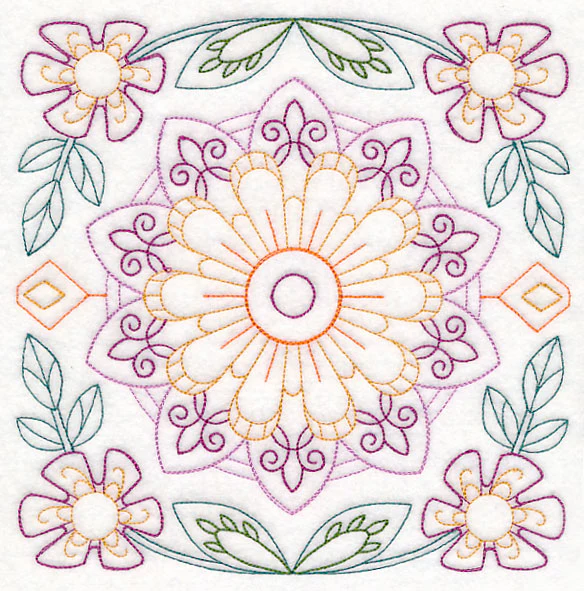 Geometric Floral Square (Vintage)