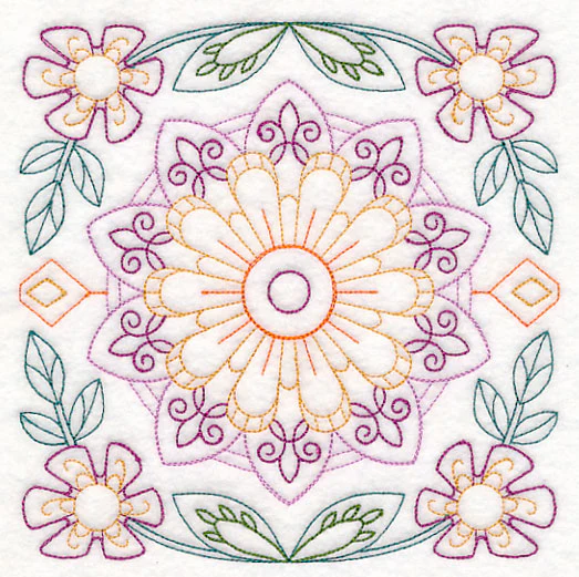 Geometric Floral Square (Vintage) - Image 2
