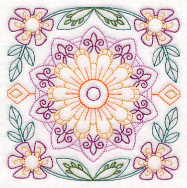 Geometric Floral Square (Vintage) - Image 4