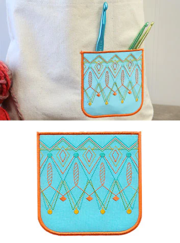 Geometric Pocket (In-the-Hoop) - Image 3