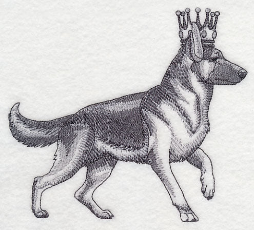 German Shepherd in Crown - Image 4