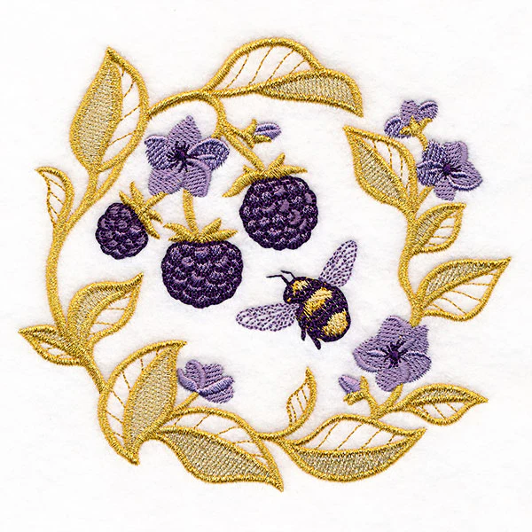 Gilded Beauty Blackberries & Honeybee Circle - Image 3