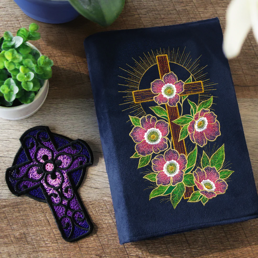 Gilded Easter Cross & Lenten Roses - Image 2