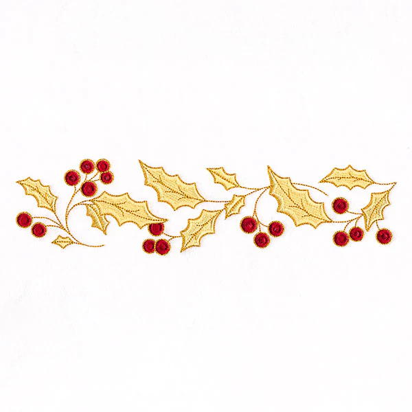 Gilded Holly & Berries Border - Image 5
