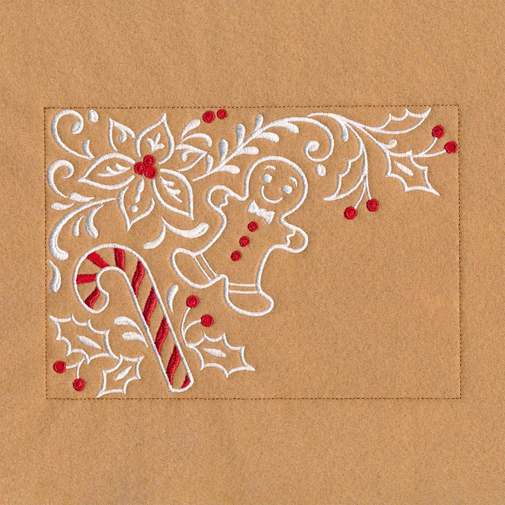 Gingerbread Christmas Placemat Corner - Top Left - Image 4