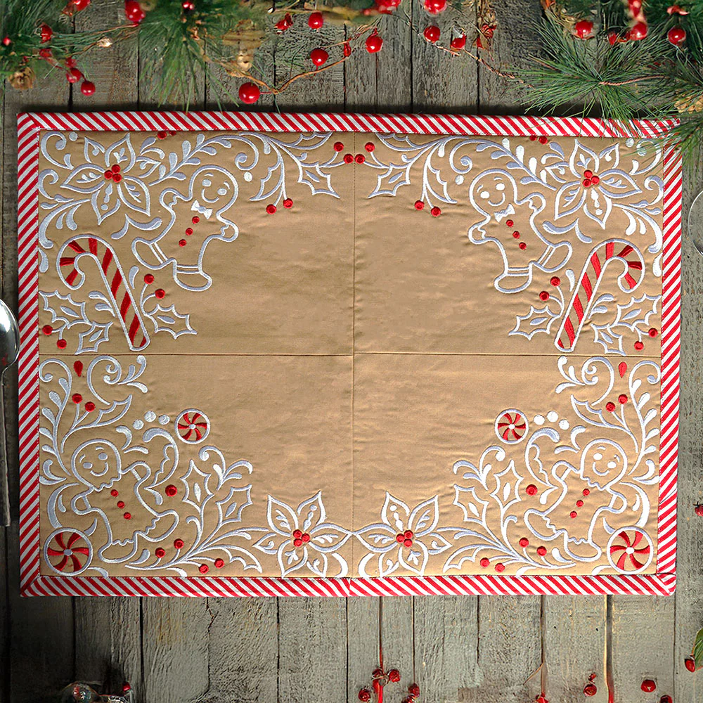 Gingerbread Christmas Placemat Corners Design Pack - Image 3