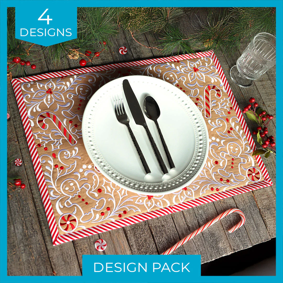 Gingerbread Christmas Placemat Corners Design Pack - Image 6
