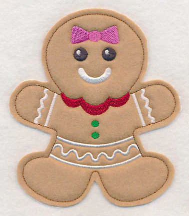 Gingerbread Girl (Crafty Cut Applique) - Image 2