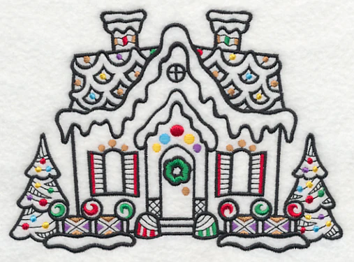 Gingerbread House 2 (Blackwork) - Image 3
