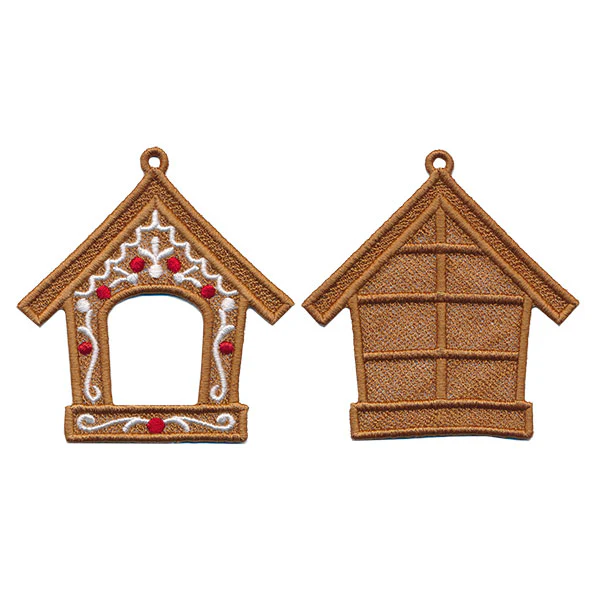 Gingerbread House Photo Frame Ornament (Lace) - Image 4