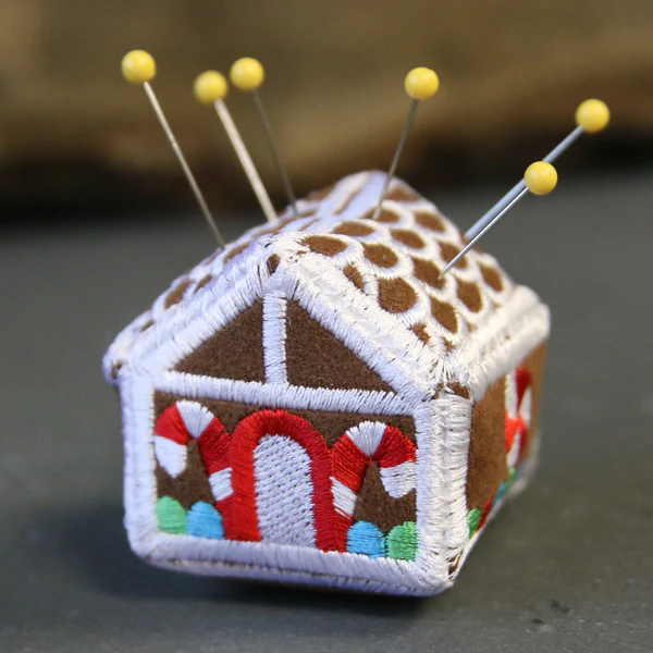 Gingerbread House Pincushion (In-the-Hoop) - Image 3