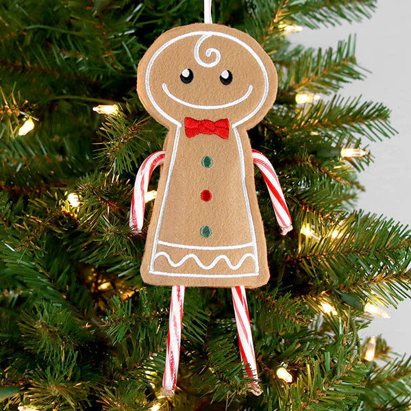 Gingerbread Man Double Candy Cane Holder (In-the-Hoop) - Image 6