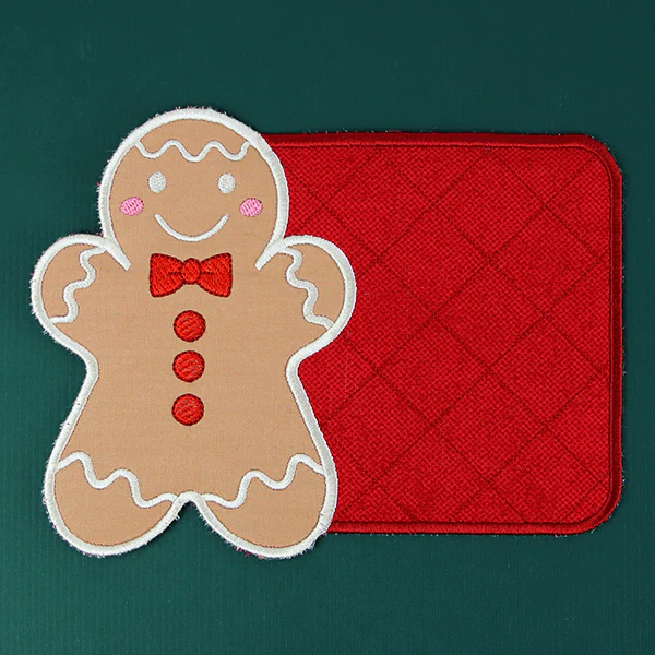 Gingerbread Man Mug Rug (In-the-Hoop) - Image 8