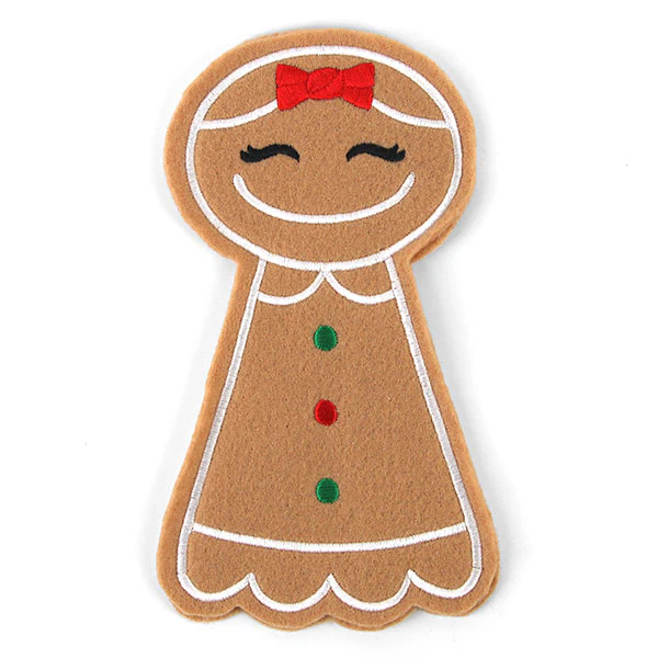 Gingerbread Woman Double Candy Cane Holder (In-the-Hoop) - Image 2