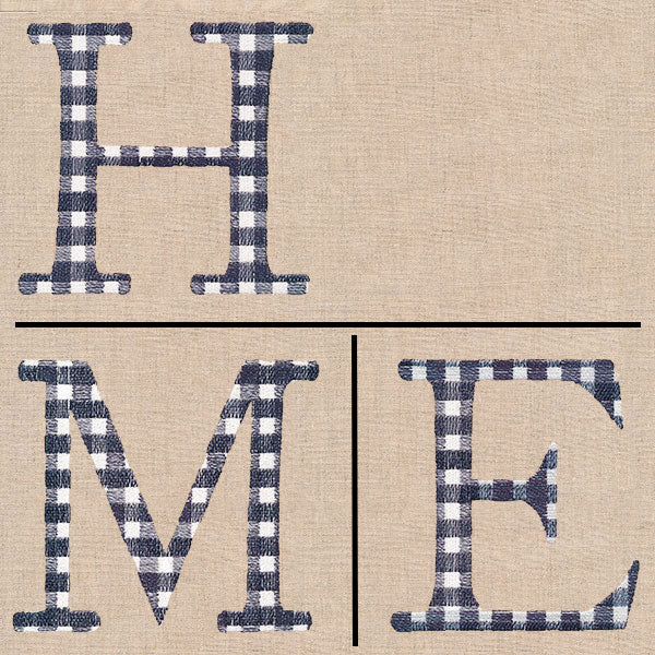 Gingham H-O-M-E Letters - Image 4