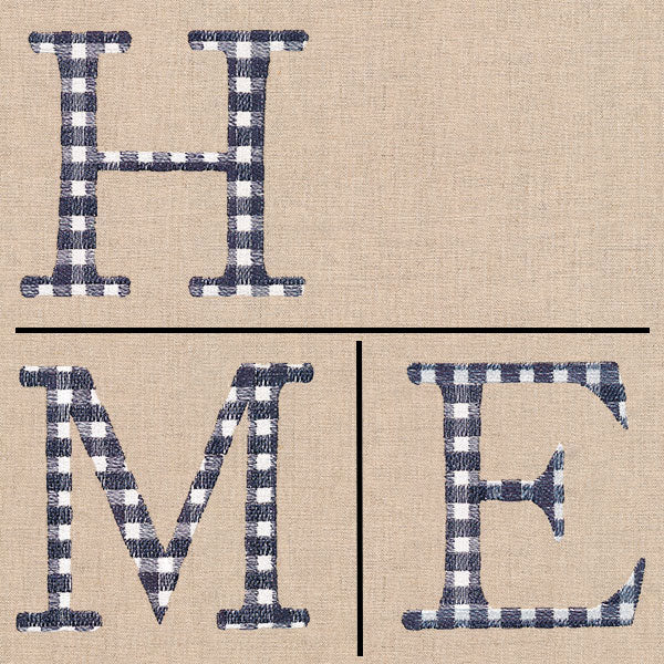 Gingham H-O-M-E Letters - Image 5