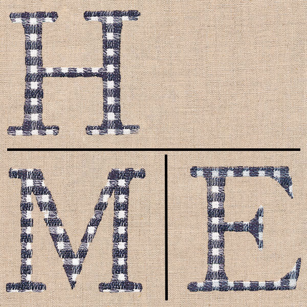 Gingham H-O-M-E Letters - Image 6