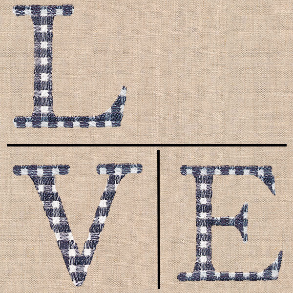 Gingham L-O-V-E Letters - Image 5