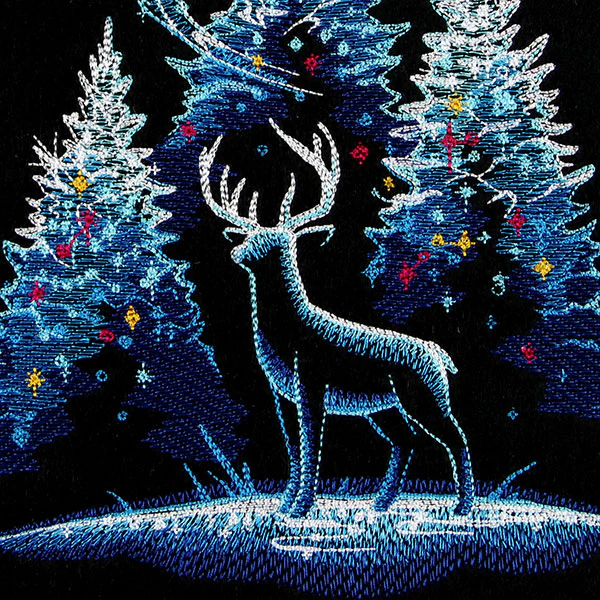 Glowing Yuletide Forest Scene - Image 4