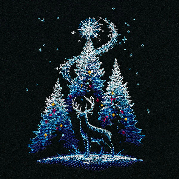 Glowing Yuletide Forest Scene - Image 5